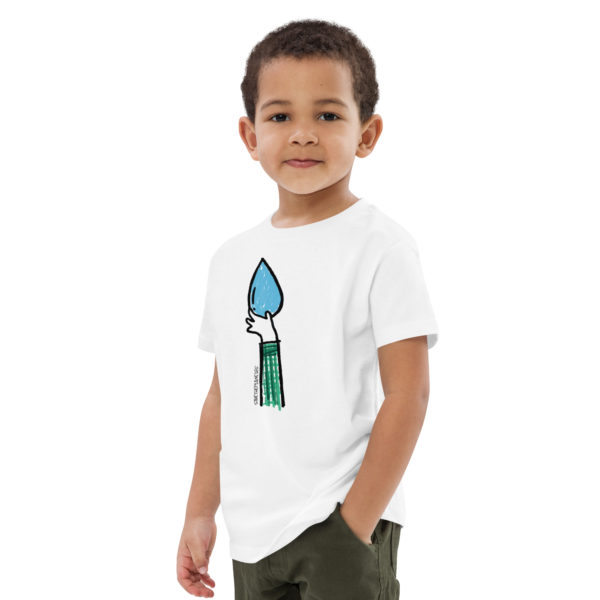 Camiseta Save the Planet niños CADA GOTA CUENTA blanca